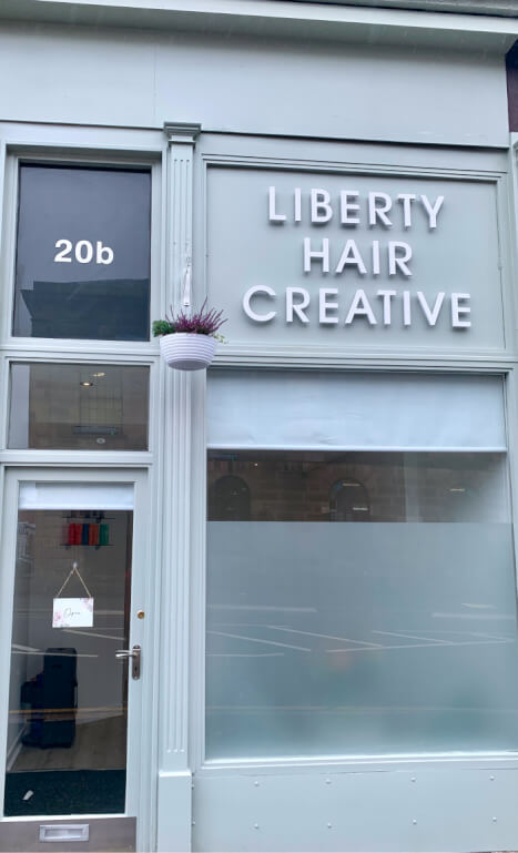 Liberty Hair Creative Salon in Greenock - Exterior Sign